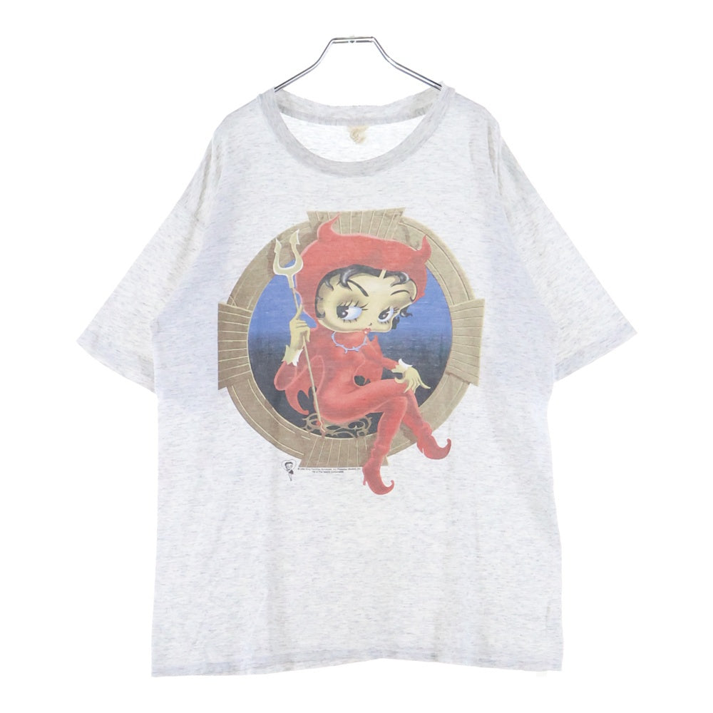 VINTAGE(ヴィンテージ) 90S BETTY BOOP DEVIL 1994 ベティー デビル 半袖Tシャツ カットソー グレー
