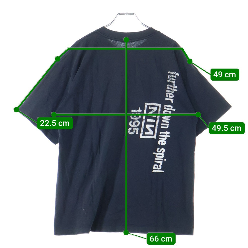 VINTAGE(ヴィンテージ) 90S NINE INCH NAILS FURTHER DOWN THE SPIRAL 1994 ナイン インチ ネイルズ ファーザー ダウン ザ スパイラル 半袖Tシャツ カットソー ブラック