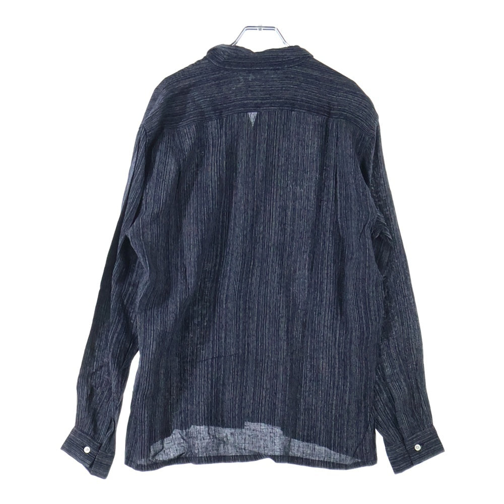 VINTAGE(ヴィンテージ) 50-60S PURITAN ピューリタン OPEN COLLAR STRIPE SHIRT オープン カラー ストライプ シャツ ネイビー/ホワイト