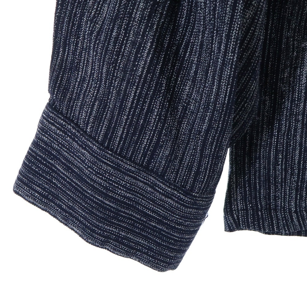 VINTAGE(ヴィンテージ) 50-60S PURITAN ピューリタン OPEN COLLAR STRIPE SHIRT オープン カラー ストライプ シャツ ネイビー/ホワイト