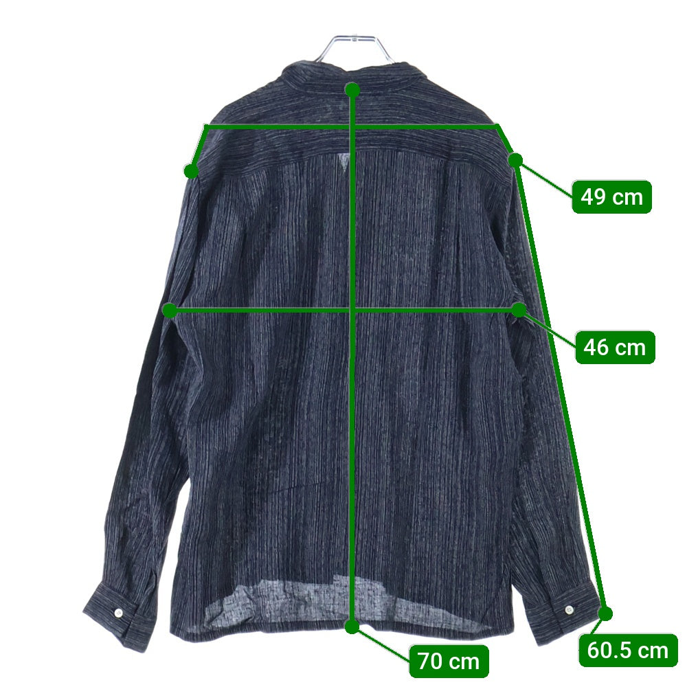 VINTAGE(ヴィンテージ) 50-60S PURITAN ピューリタン OPEN COLLAR STRIPE SHIRT オープン カラー ストライプ シャツ ネイビー/ホワイト