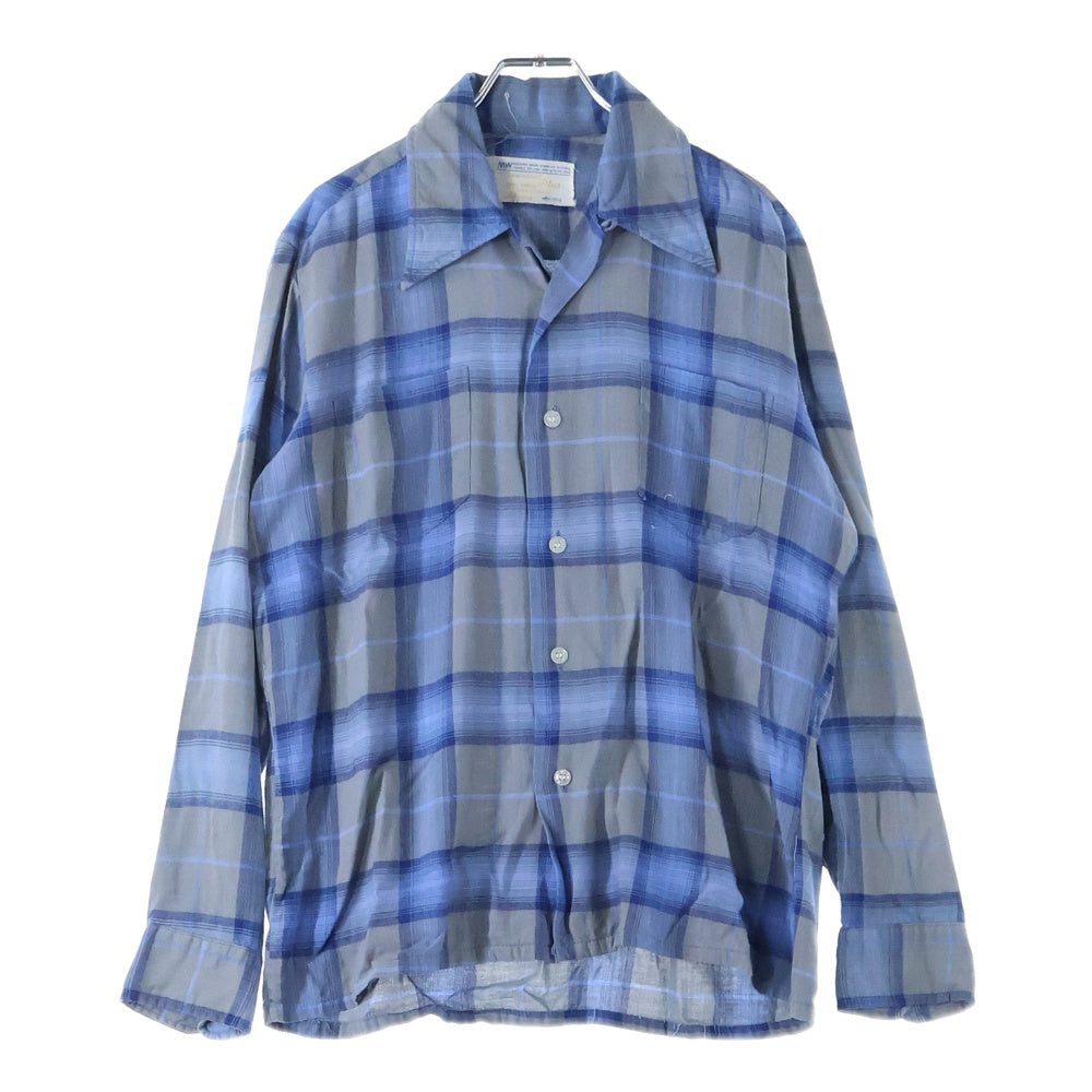 PENNEYS TOWNCRAFT(ぺニーズタウンクラフト) 70S RAYON CHECK SHIRT レーヨン チェック シャツ ブルー