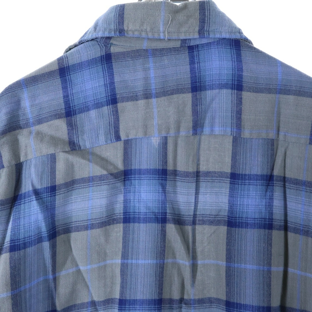 PENNEYS TOWNCRAFT(ぺニーズタウンクラフト) 70S RAYON CHECK SHIRT レーヨン チェック シャツ ブルー