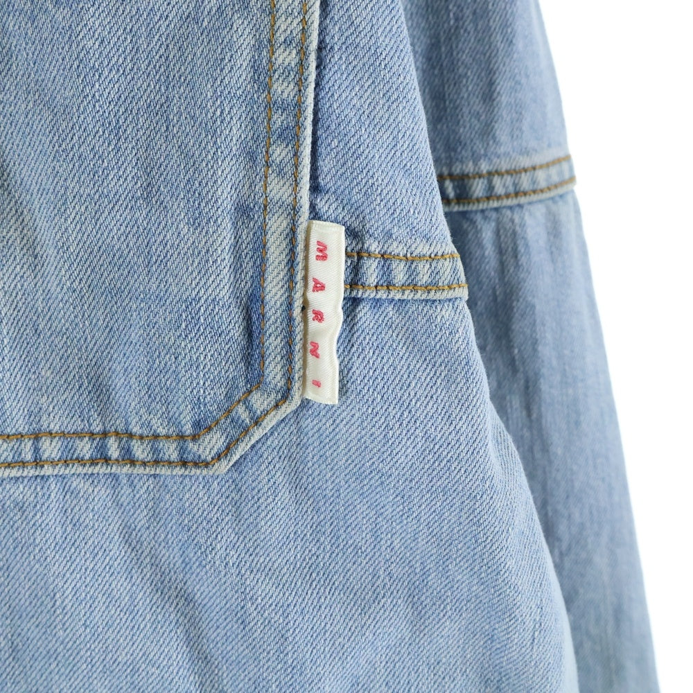 MARNI(マルニ) MULTI POCKET DENIM SHEEP CHECK JACKET マルチポケット デニムジャケット シープ バックチェック ブルー