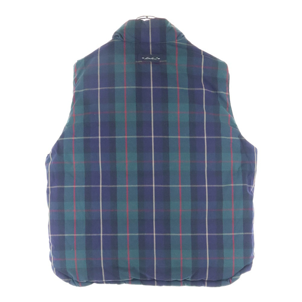 Eddie Bauer(エディバウワー) 90s VINTAGE REVERSIBLE DOWN BEST リバーシブル チェック ダウンベスト グリーン