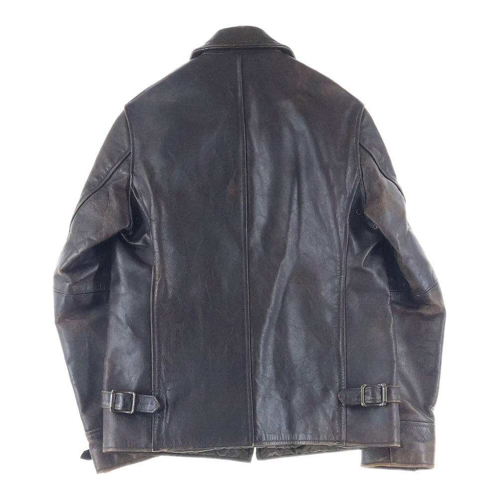 AVIREX(アヴィレックス) ホースハイド シングルレザージャケット ジップアップ ブラウン C21V101 2151008