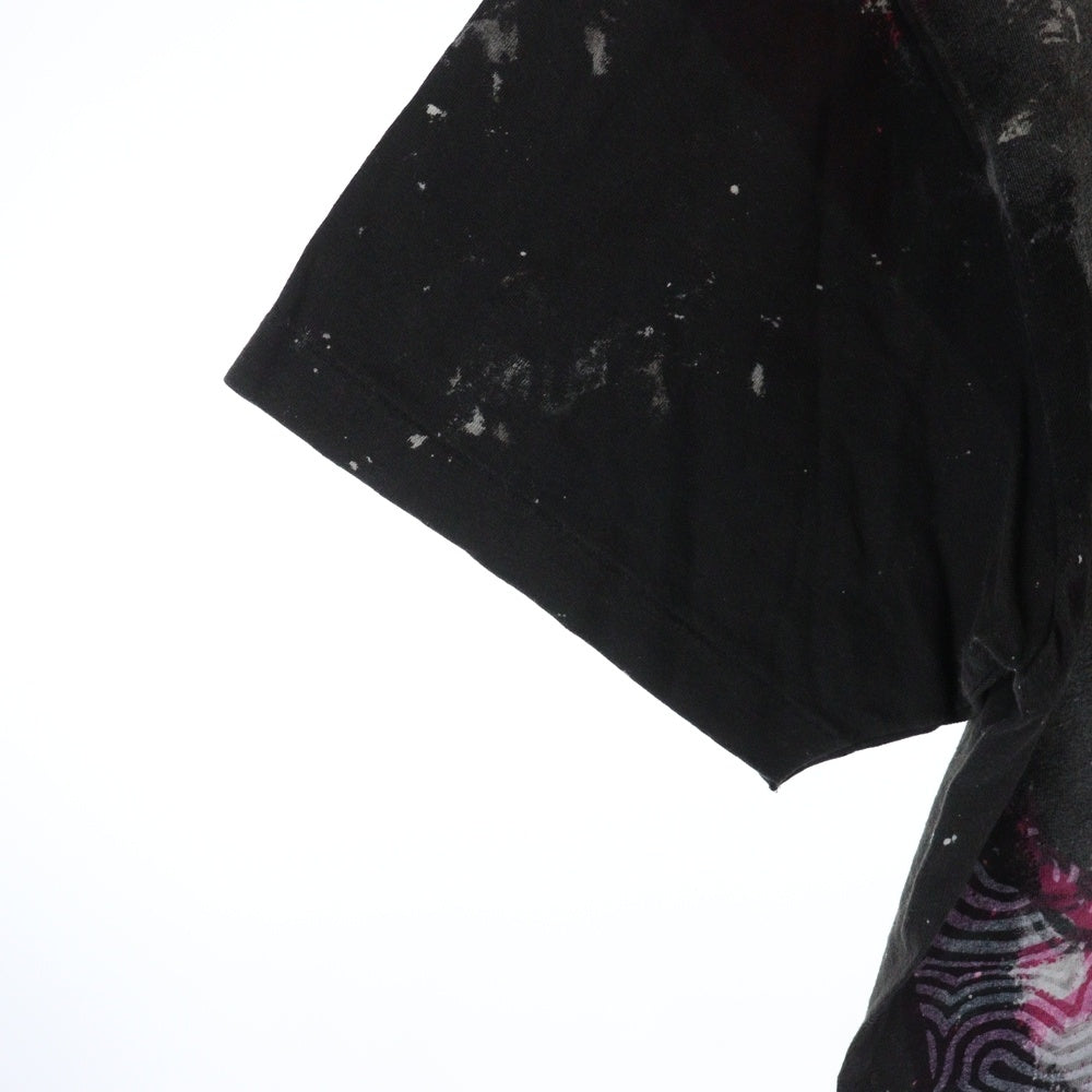 VINTAGE(ヴィンテージ) 80-90S JIM MORRISON MOSQUITOHEAD FULL PRINT ジムモリソン モスキートヘッド ブリーチ加工 半袖Tシャツ カットソー ブラック