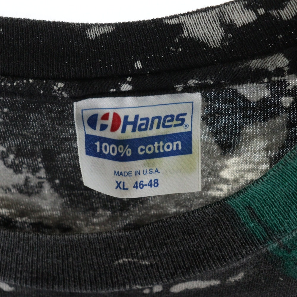 VINTAGE(ヴィンテージ) 80-90S JIM MORRISON MOSQUITOHEAD FULL PRINT ジムモリソン モスキートヘッド ブリーチ加工 半袖Tシャツ カットソー ブラック