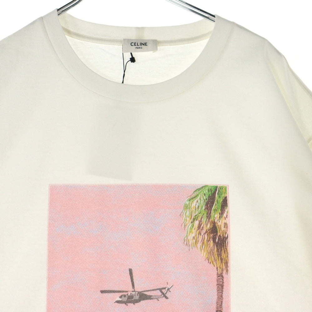 CELINE(セリーヌ) フォトプリントコットンジャージールーズ 半袖Tシャツ ホワイト 2X43F671Q