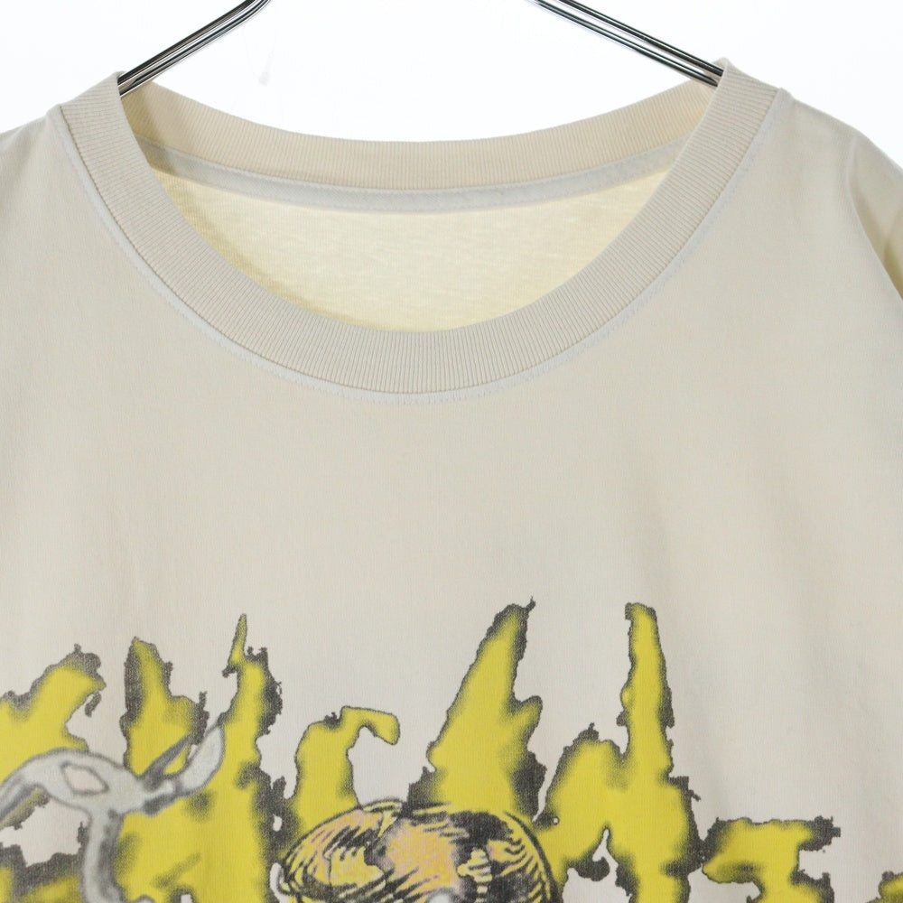 RIVINGTON roi Rebis(リヴィントンロイレビス ) Snake CVA TEE スネークプリント オーバーサイズ クルーネック半袖Tシャツ アイボリー
