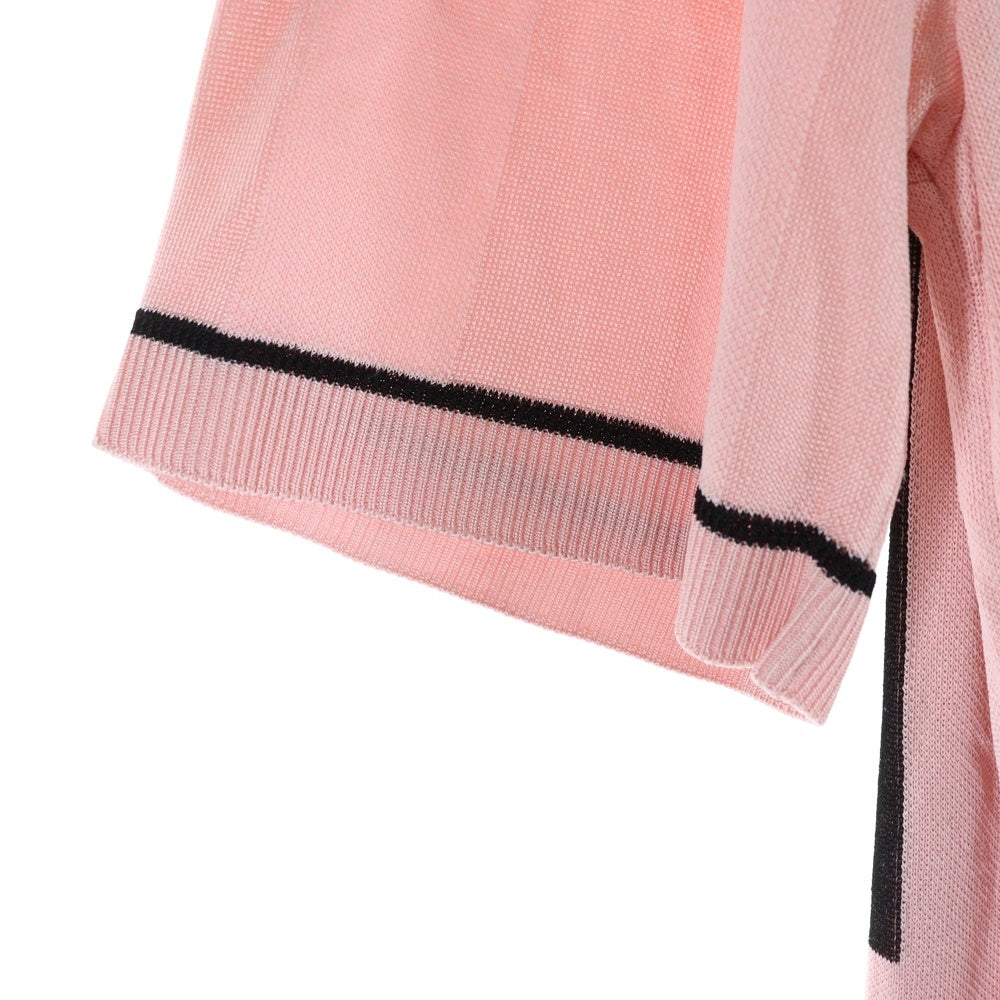 JACQUEMUS(ジャックムス) 25SS バックロゴ刺繍 ゲームニットシャツ 半袖ポロ ピンク 25KN542-2432-410