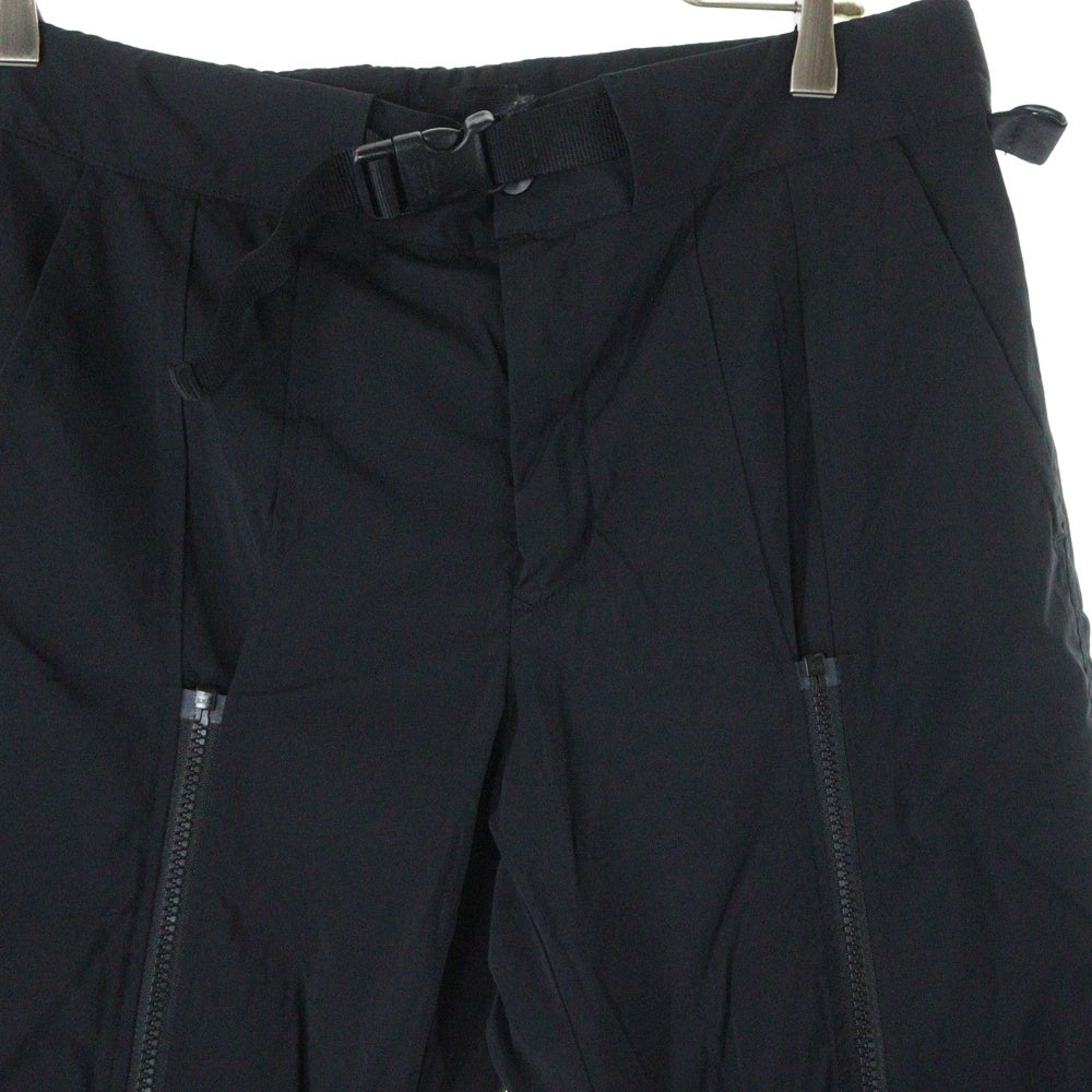 99%is(ナインティナインパーセントイズ) ナイロンジップ バックルトラックパンツ ブラック