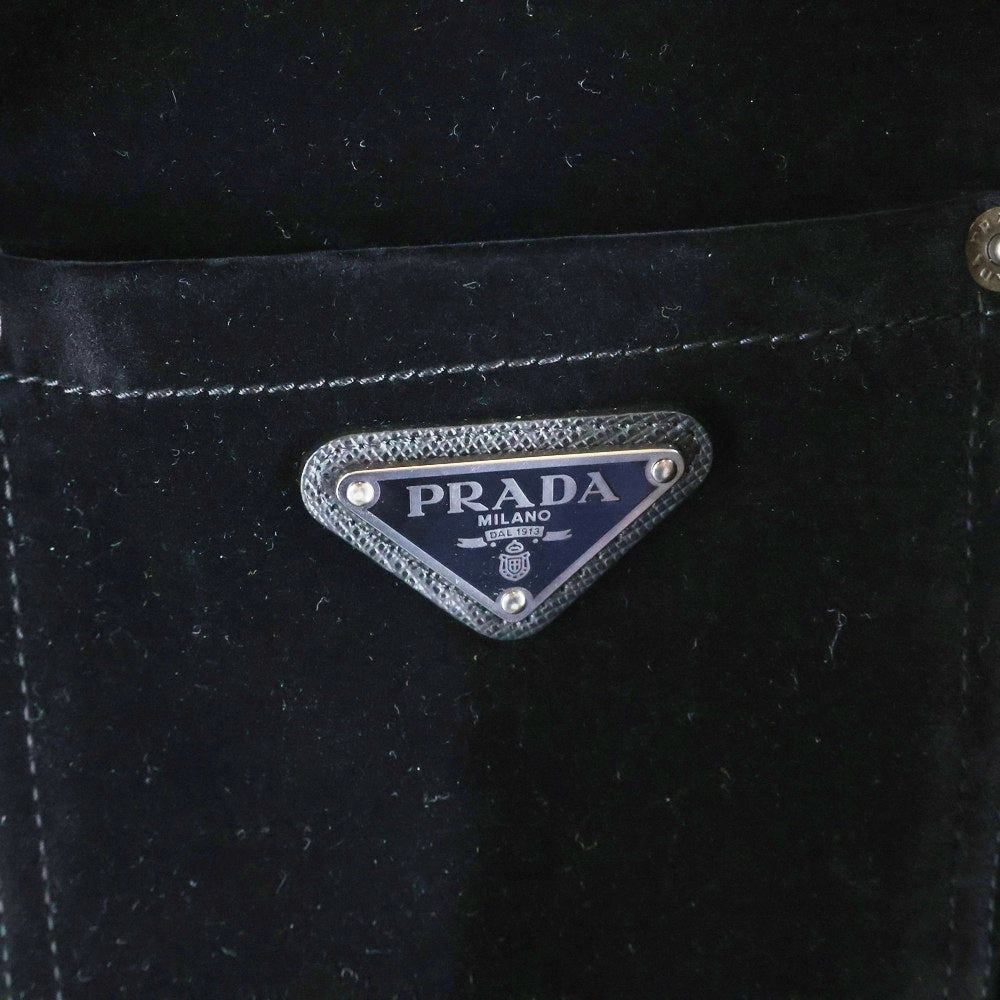 PRADA(プラダ) 24SS Velvet Denim Blouson Jaket トライアングルロゴ ベルベットブルゾンジャケット ブラック GEB276