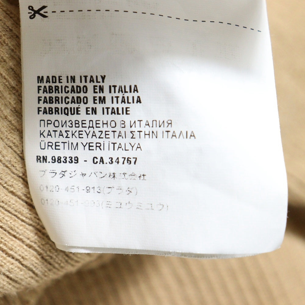 PRADA(プラダ) ロゴ クルーネック 長袖ニット ブラウン レディース