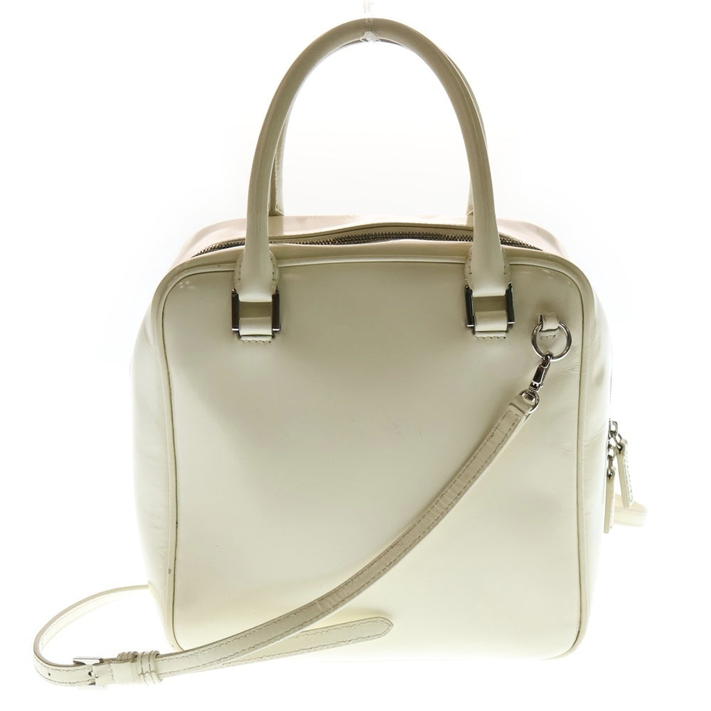 JIL SANDER(ジルサンダー) アイボリー レザーロゴバッグ 2WAY