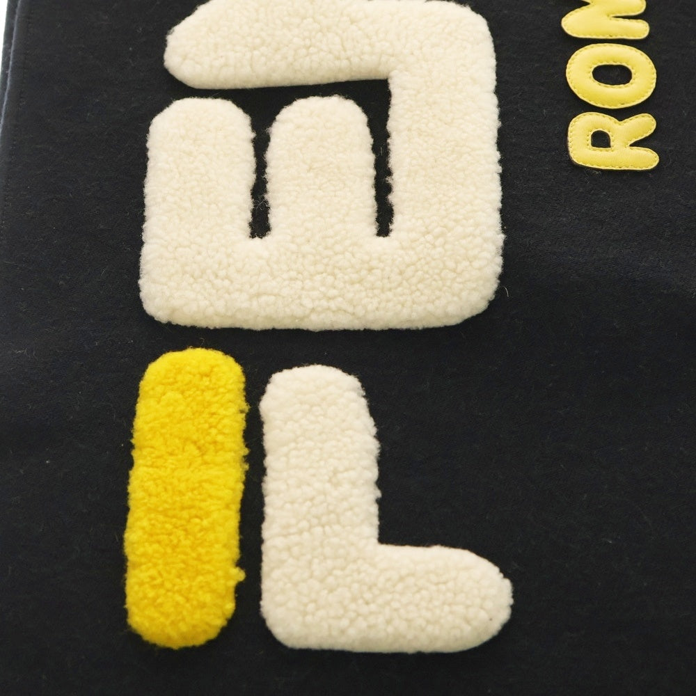 FENDI(フェンディ) ×FILA LOGO MONOGRAM MUFFLER ×フィラ モノグラム ロゴマフラー ストール ブラック/ブラウン