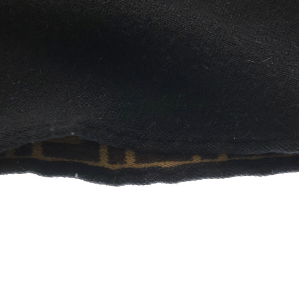 FENDI(フェンディ) ×FILA LOGO MONOGRAM MUFFLER ×フィラ モノグラム ロゴマフラー ストール ブラック/ブラウン