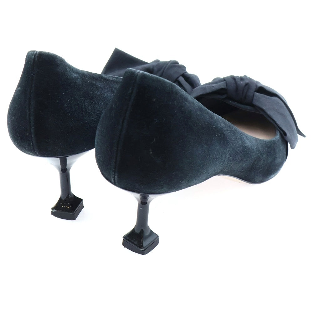 miumiu(ミュウミュウ) リボン パンプス スエードレザー レディース