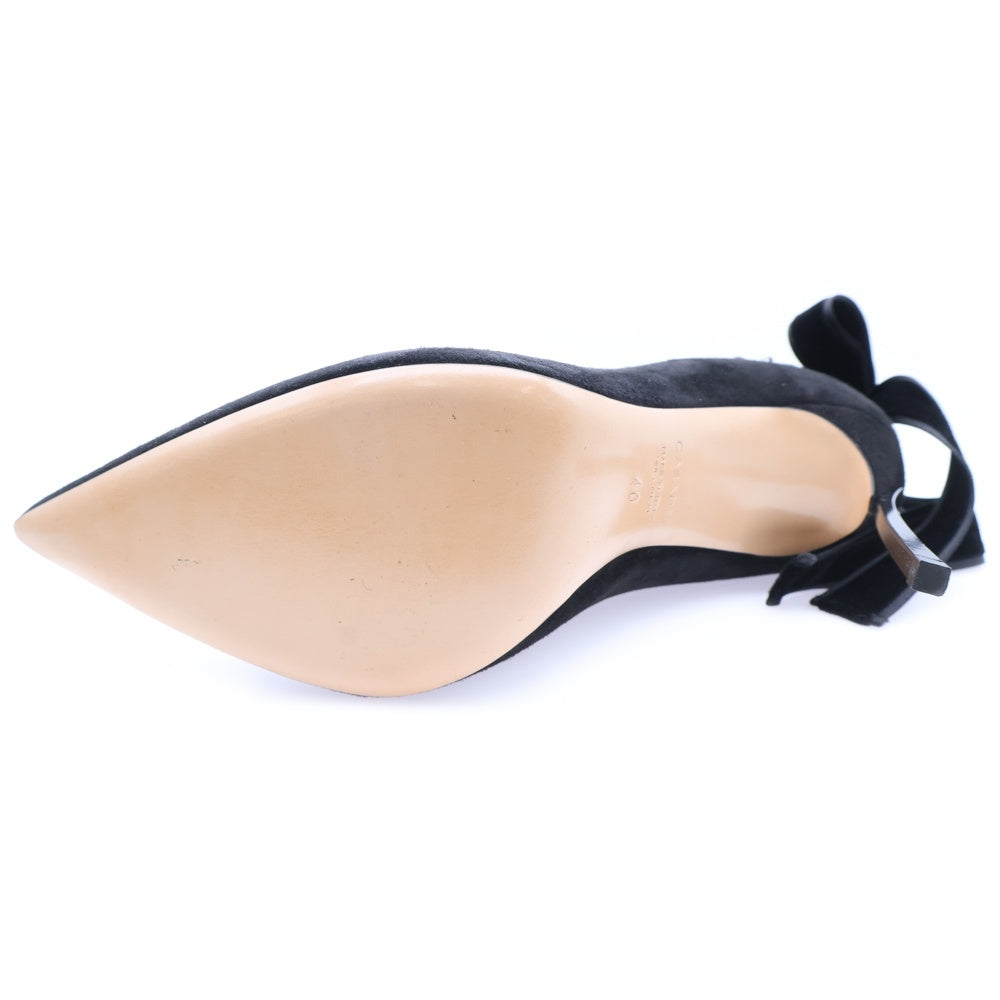 NO BRAND(ノーブランド) CASADEI カサディ チェーンストラップ ショートアンクルブーツ パンプス ブラック