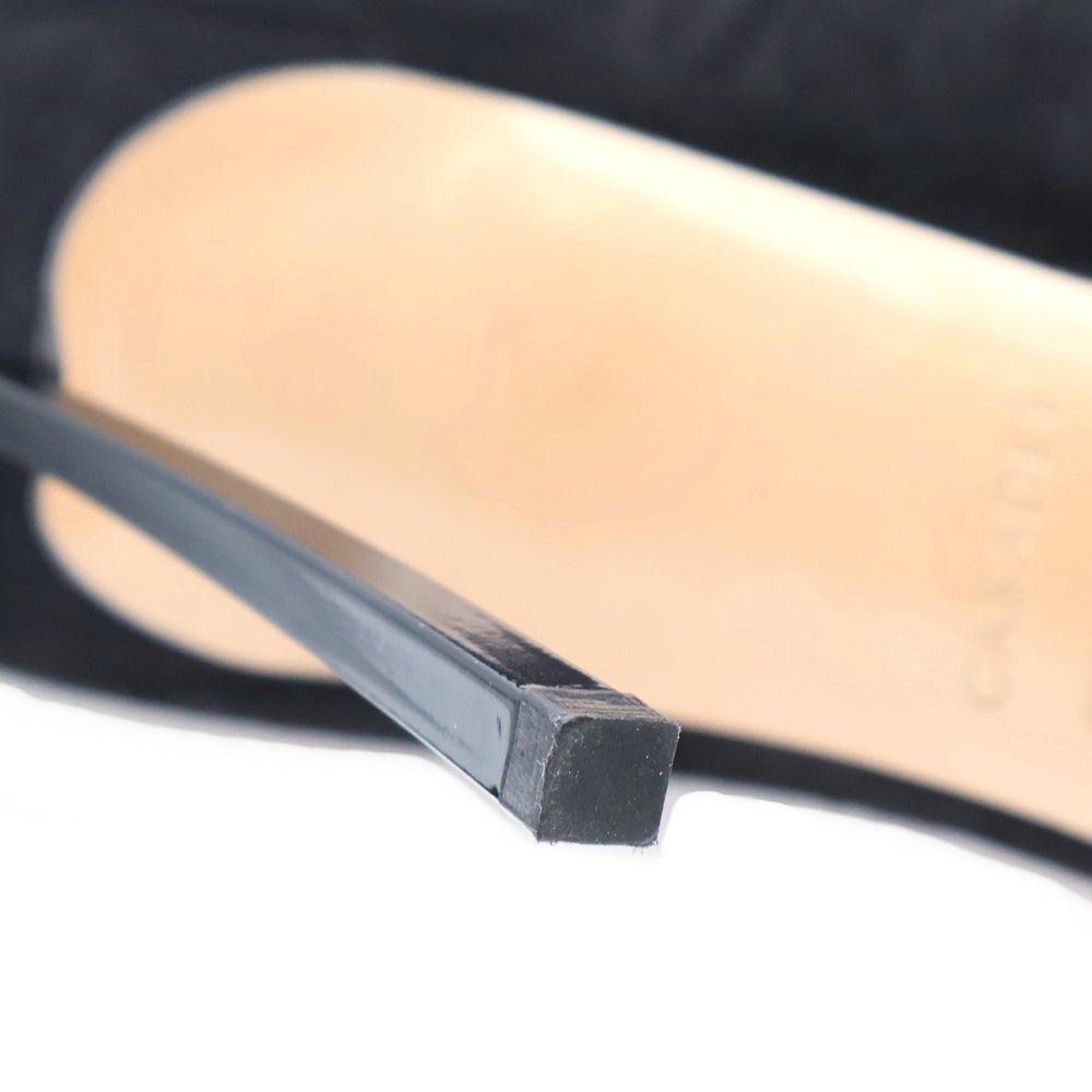 NO BRAND(ノーブランド) CASADEI カサディ チェーンストラップ ショートアンクルブーツ パンプス ブラック