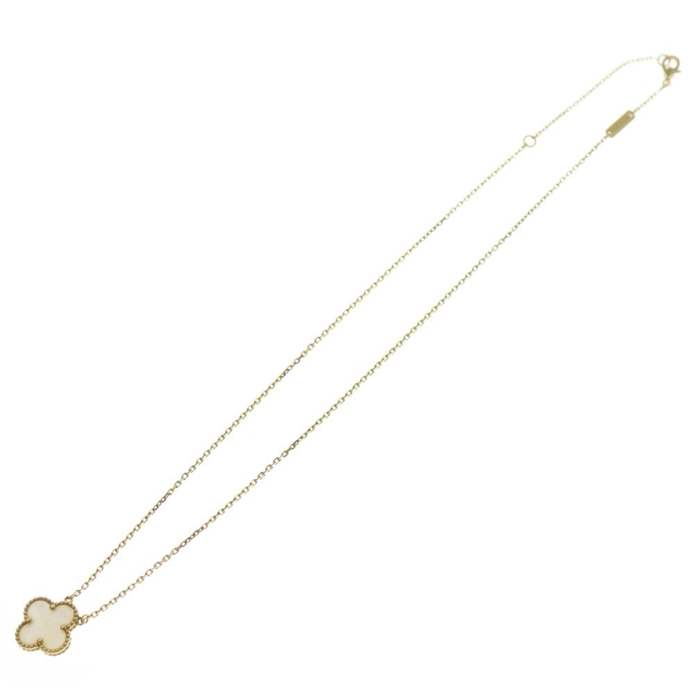Van Cleef & Arpels(ヴァンクリーフアンドアーペル) ヴィンテージアルハンブラペンダント ホワイトシェル ネックレス YG VCARA45900