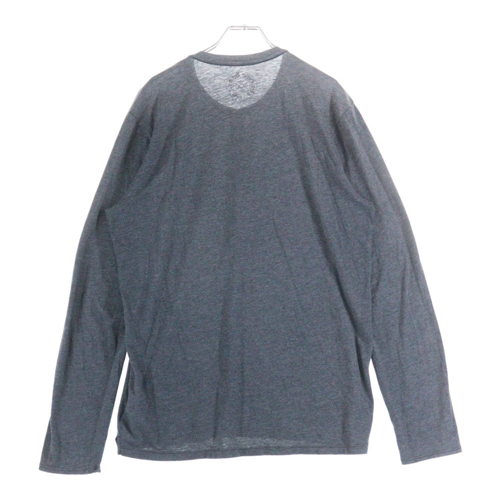 CHROME HEARTS(クロムハーツ) HENRY L/S T-SHIRT BSフレアボタン ヘンリーネック ロングスリーブ 長袖Tシャツ ブラック