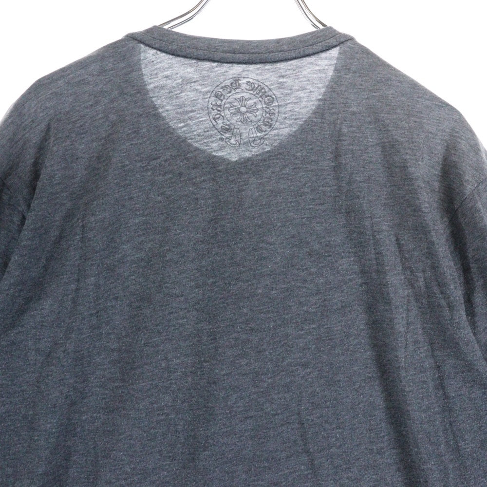 CHROME HEARTS(クロムハーツ) HENRY L/S T-SHIRT BSフレアボタン ヘンリーネック ロングスリーブ 長袖Tシャツ ブラック