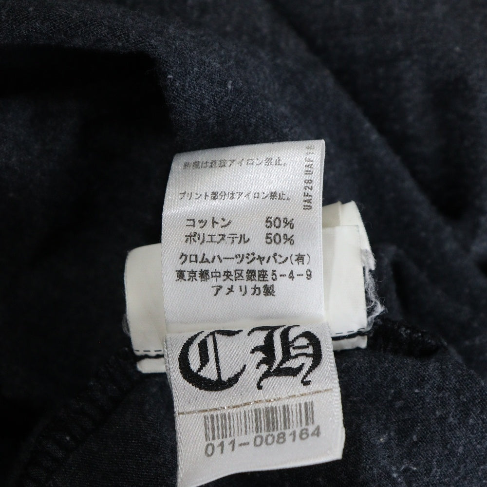 CHROME HEARTS(クロムハーツ) HENRY L/S T-SHIRT BSフレアボタン ヘンリーネック ロングスリーブ 長袖Tシャツ ブラック