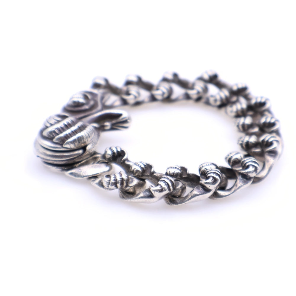 CHROME HEARTS(クロムハーツ) CROW CHN LNK クロウリンククリップ シルバーブレスレット 12LINK