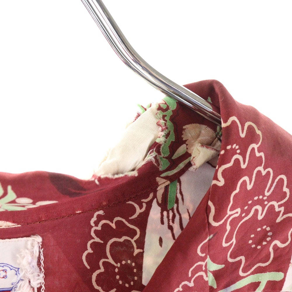 DUKE KAHANAMOKU( デュークカハナモク) 40-50S CHAMPION HAWAIIAN L/S SHIRT ハワイアンアロハ 長袖シャツ レッド