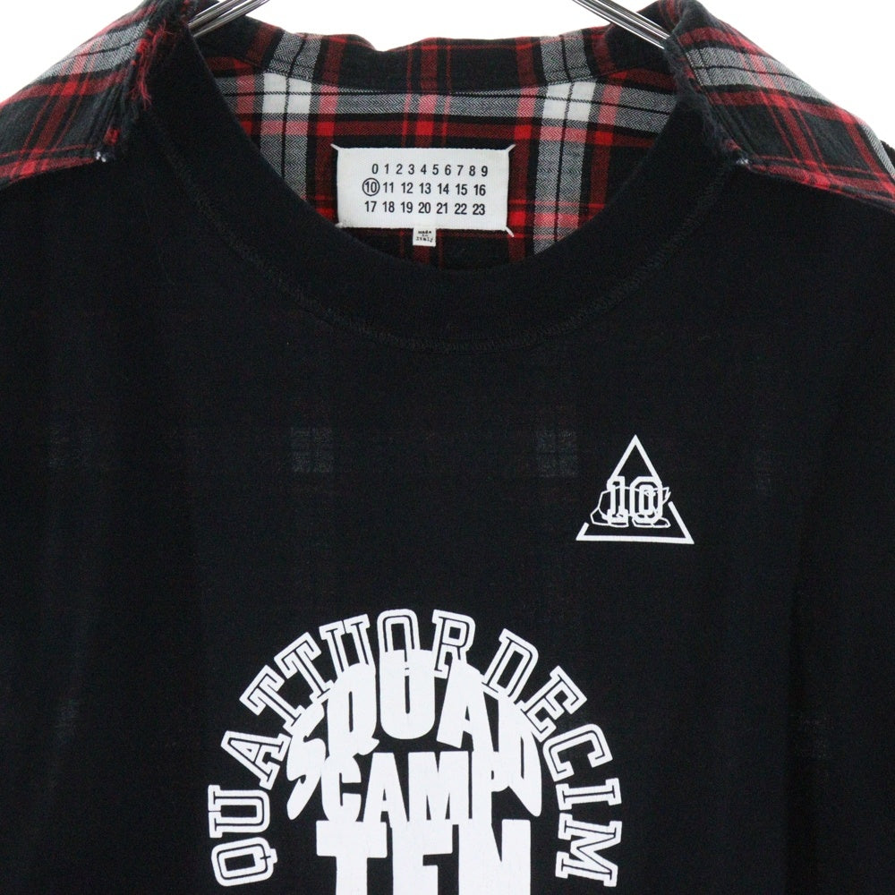 Maison Martin Margiela(メゾンマルタンマルジェラ) 17ss REBUILD CHECK L/S SHIRT 再構築 ドッキング チェックシャツ S50DL0301