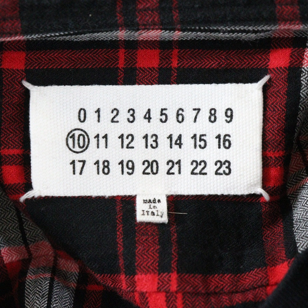 Maison Martin Margiela(メゾンマルタンマルジェラ) 17ss REBUILD CHECK L/S SHIRT 再構築 ドッキング チェックシャツ S50DL0301