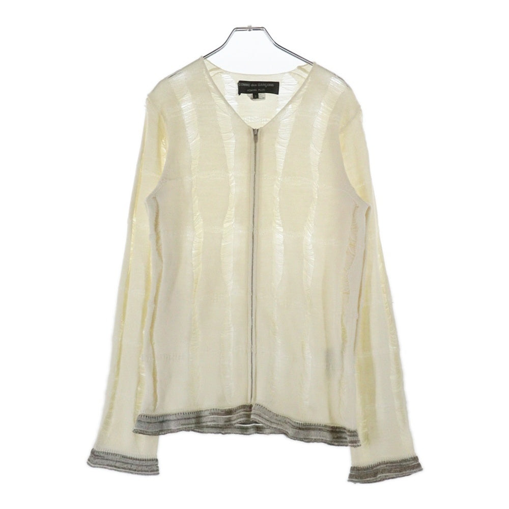 COMME des GARCONS HOMME PLUS(コムデギャルソンオムプリュス) AD2012 NEITHER MAN FOR WOMAN期 ZIP UP KNIT ジップアップ ニット レディース PK-N014