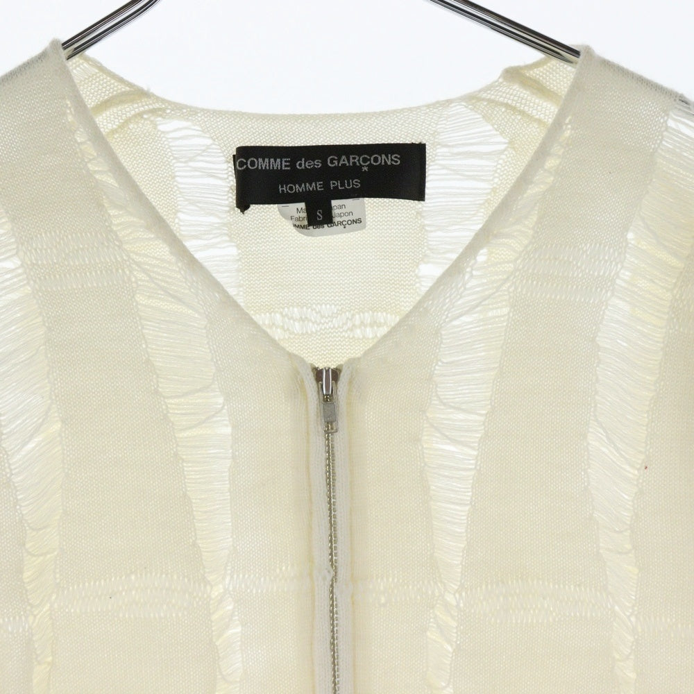 COMME des GARCONS HOMME PLUS(コムデギャルソンオムプリュス) AD2012 NEITHER MAN FOR WOMAN期 ZIP UP KNIT ジップアップ ニット レディース PK-N014