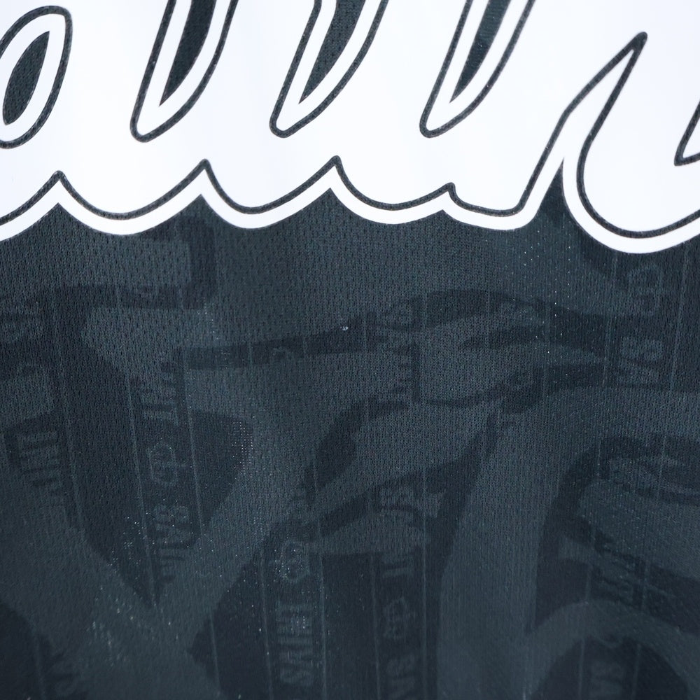 SAINT MICHAEL(セントマイケル) SOCCER SHIRT FAITH A24AP02CU SM-YS1-0000-020 メッシュサッカーシャツ 長袖カットソー ブラック