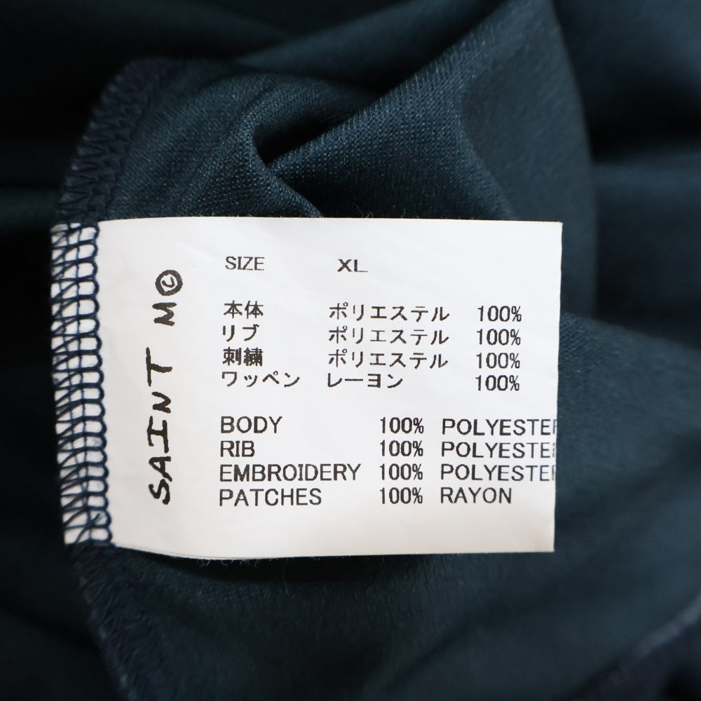 SAINT MICHAEL(セントマイケル) SOCCER SHIRT FAITH A24AP02CU SM-YS1-0000-020 メッシュサッカーシャツ 長袖カットソー ブラック