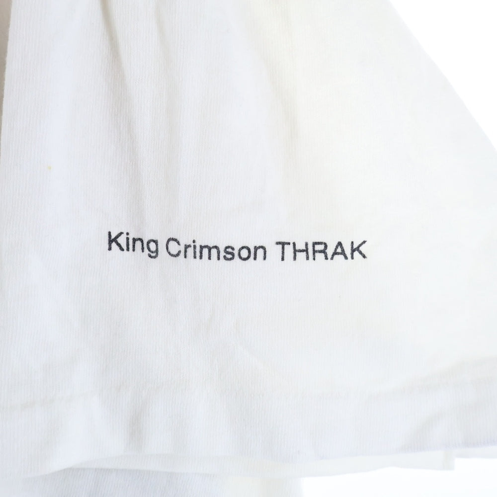 VINTAGE(ヴィンテージ) 90s KINGCRIMSON THRAK 1995 brockumボディ キング クリムゾン 両面プリント 半袖Tシャツ ホワイト