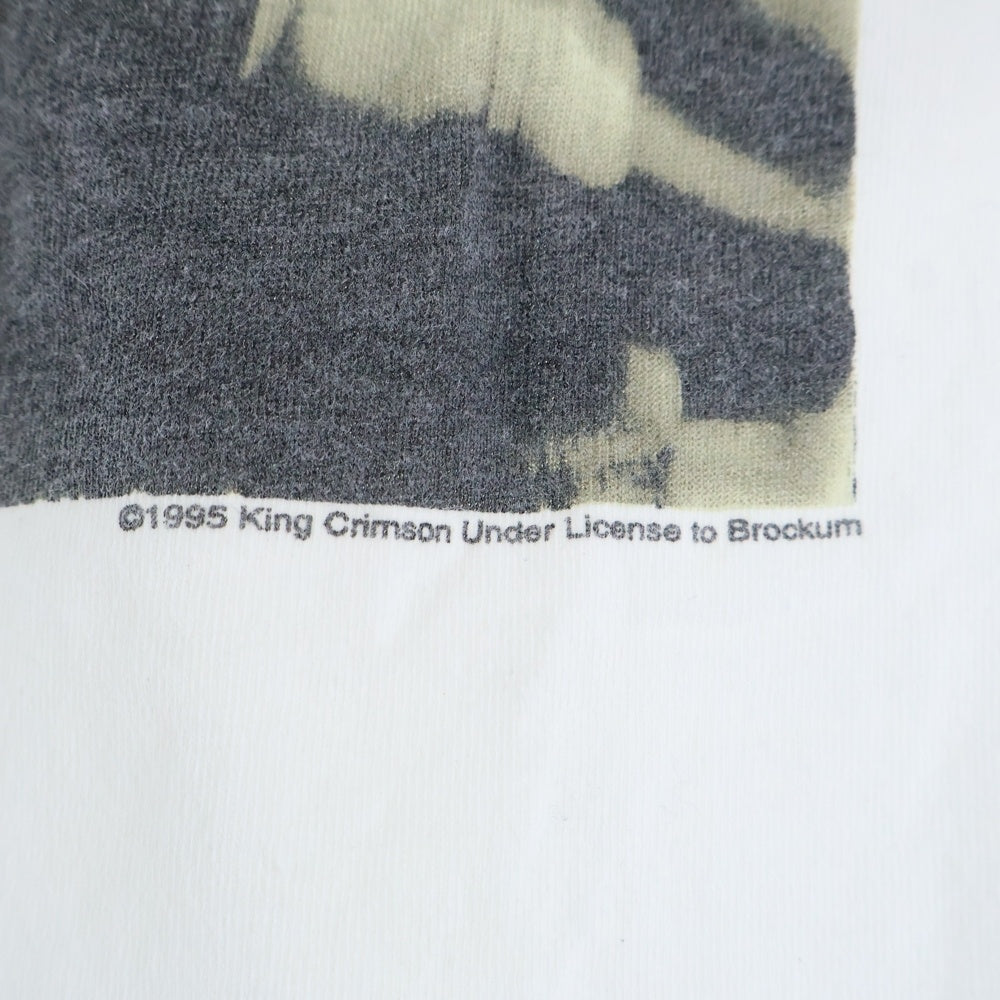 VINTAGE(ヴィンテージ) 90s KINGCRIMSON THRAK 1995 brockumボディ キング クリムゾン 両面プリント 半袖Tシャツ ホワイト