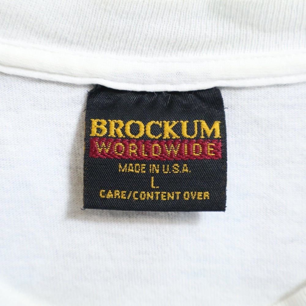 VINTAGE(ヴィンテージ) 90s KINGCRIMSON THRAK 1995 brockumボディ キング クリムゾン 両面プリント 半袖Tシャツ ホワイト