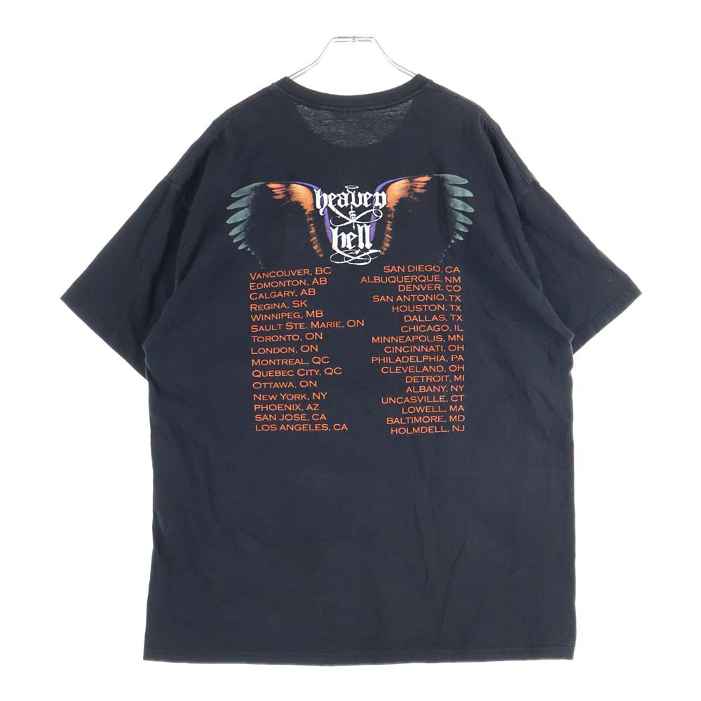 VINTAGE(ヴィンテージ) 00s BLACK SABBATH HEAVEN AND HELL HANESボディ ブラックサバス 両面プリント 半袖Tシャツ ブラック