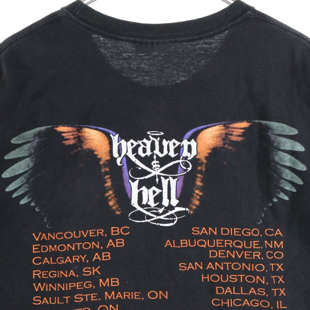 VINTAGE(ヴィンテージ) 00s BLACK SABBATH HEAVEN AND HELL HANESボディ ブラックサバス 両面プリント 半袖Tシャツ ブラック