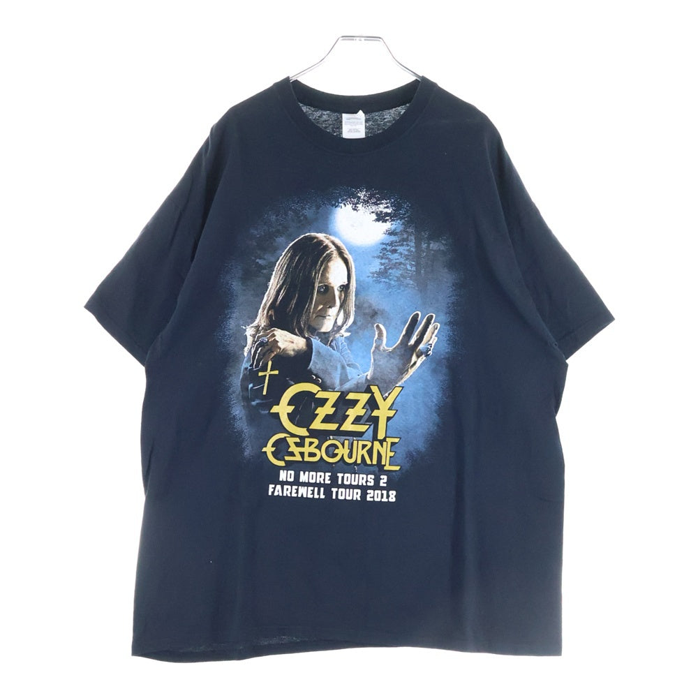 NO BRAND(ノーブランド) 10s OZZY OSBOURNE NO MORE TOURS 2 2018 TEE GILDANボディ オジーオズボーン 両面プリント 半袖Tシャツ ブラック