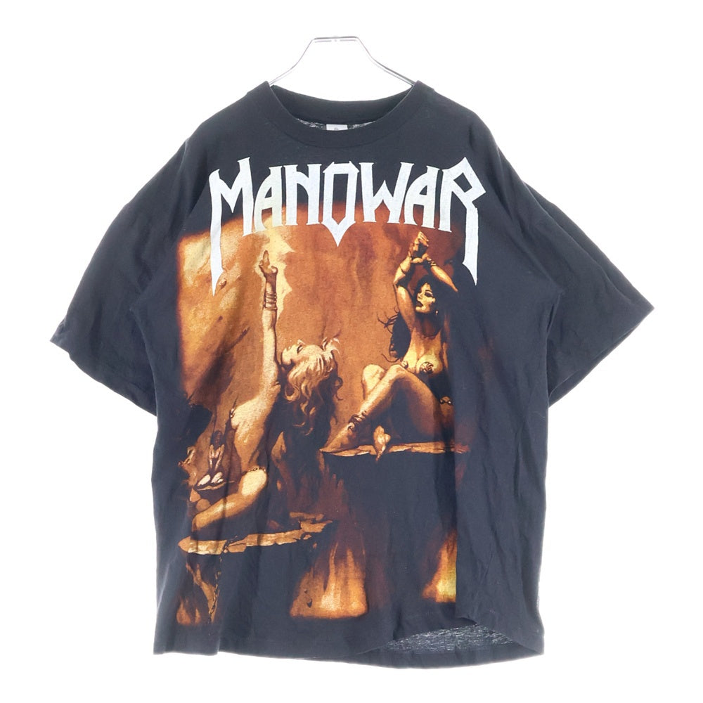 VINTAGE(ヴィンテージ) 90s MANOWAR THE TRIUMPH OF STEEL TEE ノウォー 半袖Tシャツ バンドTシャツ ブラック