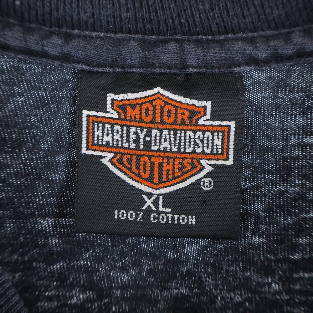 HARLEY DAVIDSON(ハーレーダビッドソン) 90s VINTAGE EAGLE FLAMES TEE イーグルフレイムス ファイヤープリント 1990 半袖Tシャツ ブラック