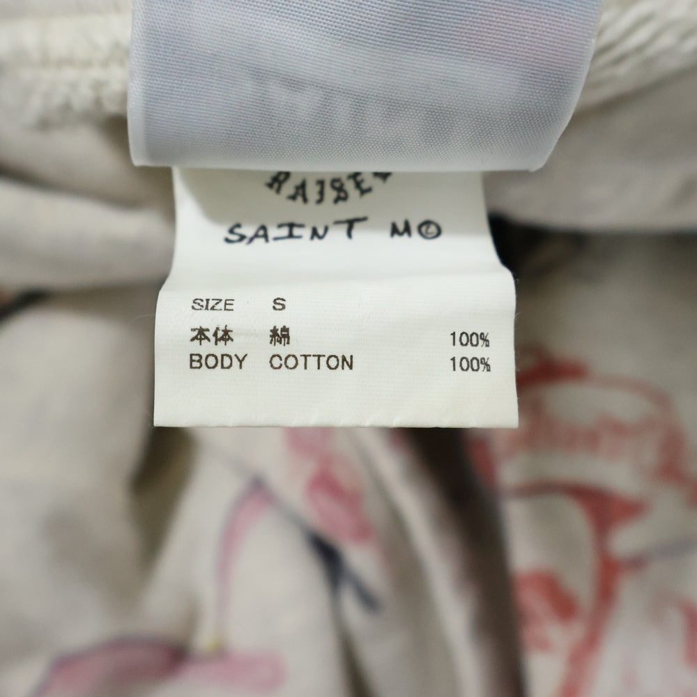 SAINT MICHAEL(セントマイケル) 24SS ×BORN RAISED BR HOODIE LA ボーンレイズド グラフィックプリント スタッズ装飾 プルオーバースウェットパーカー フーディー マルチ SM-YS8-0000-C11