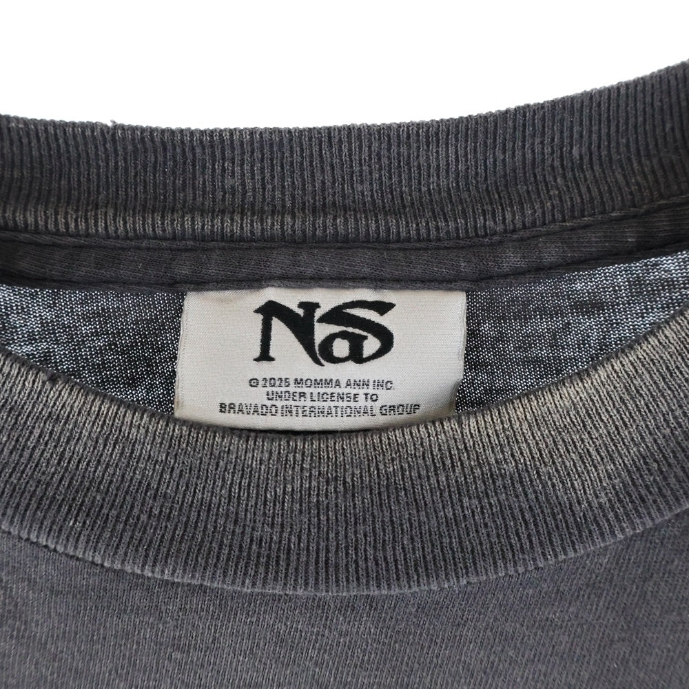 SAINT MICHAEL(セントマイケル) 25AW NAS SS TEE SM-HR1-0000-C20 プリント半袖Tシャツ グレー