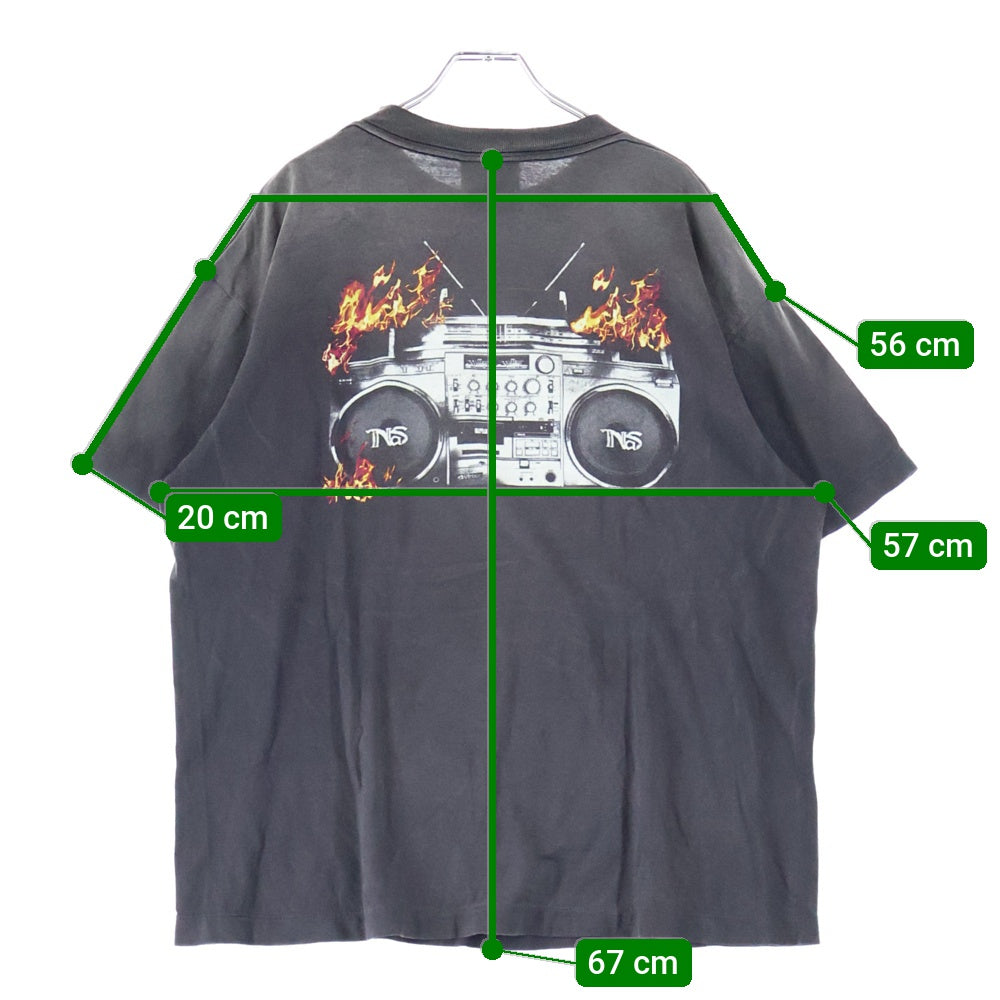 SAINT MICHAEL(セントマイケル) 25AW NAS SS TEE SM-HR1-0000-C20 プリント半袖Tシャツ グレー