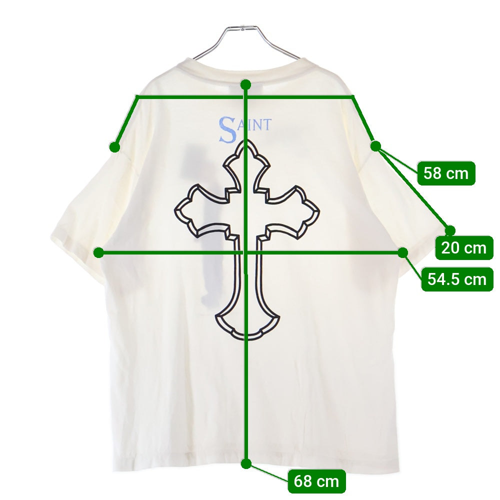 SAINT MICHAEL(セントマイケル) 2PAC 2PC_SS TEE SM-HR8-000-C15 半袖Tシャツ プリント ホワイト