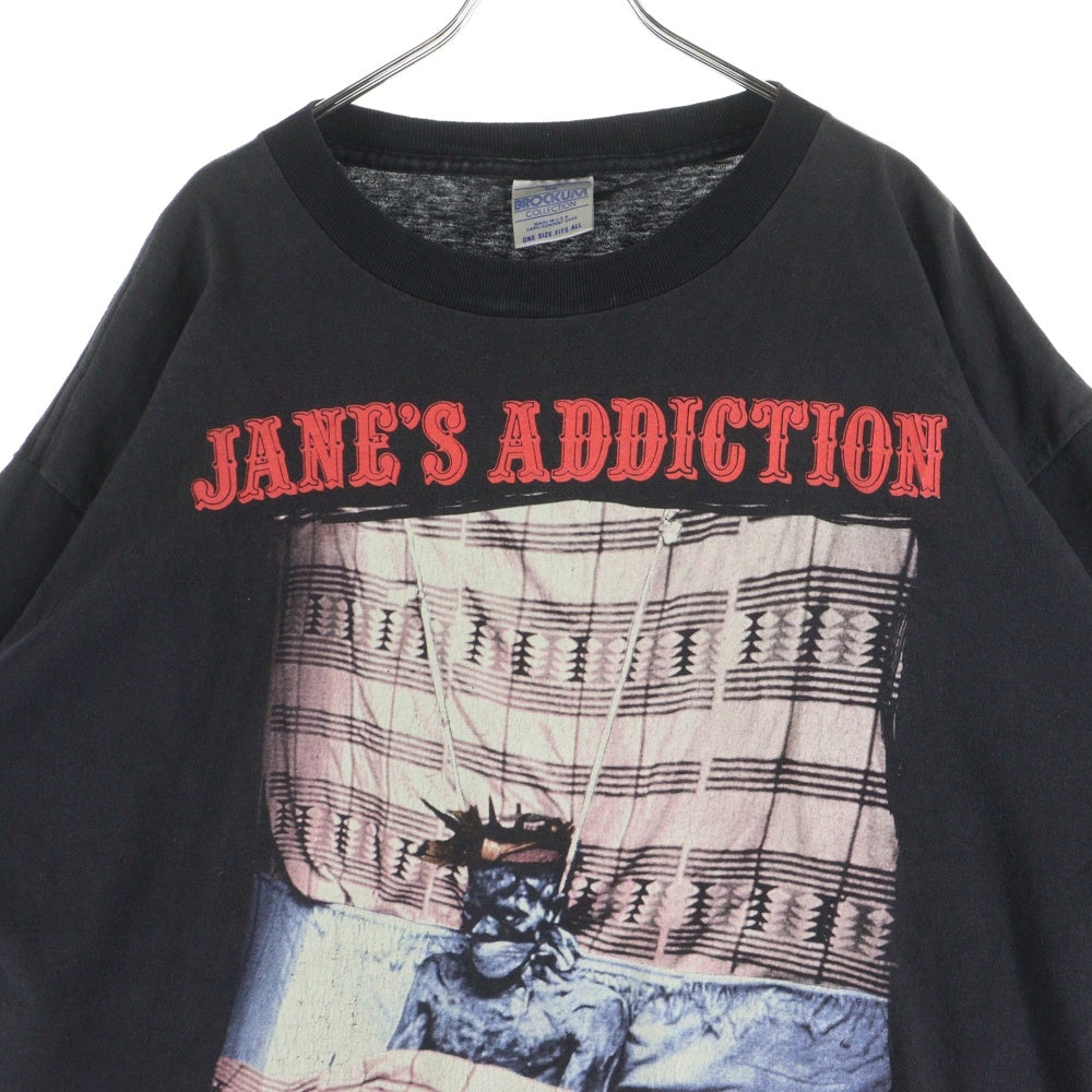 VINTAGE(ヴィンテージ) 90s JANE'S ADDICTION ARTICLE1 BROCKUMタグ ジェーンズアディクション 両面プリント 半袖Tシャツ ブラック