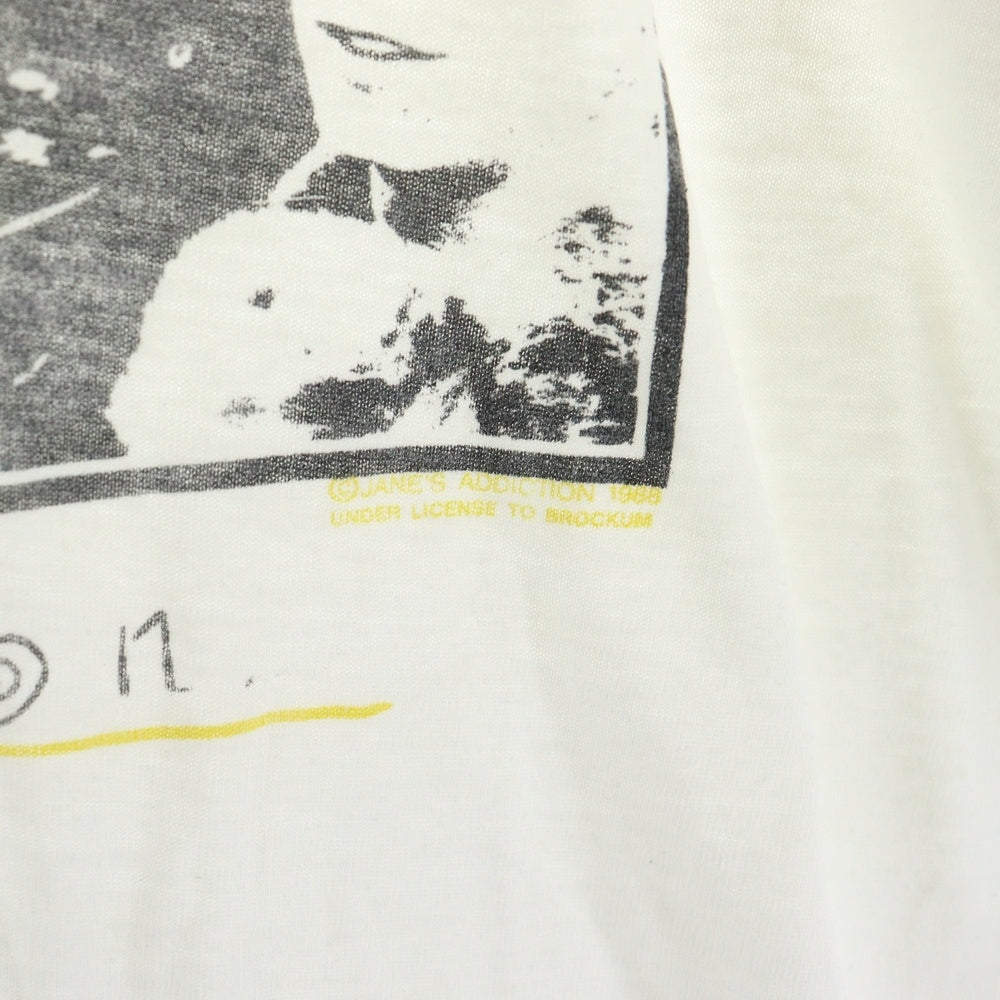 VINTAGE(ヴィンテージ) 80s JANE'S ADDICTION Nothing's Shocking 1988 ジェーンズアディクション 半袖プリントTシャツ ホワイト